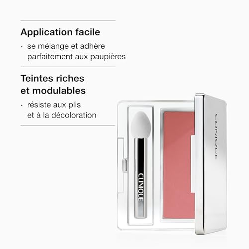 Clinique Ombre à Paupières 1 couleur All About Shadow| Longue Tenue, Convient aux yeux sensibles, Soumis à des tests d’allergie, 100% sans parfum, 1.9 g
