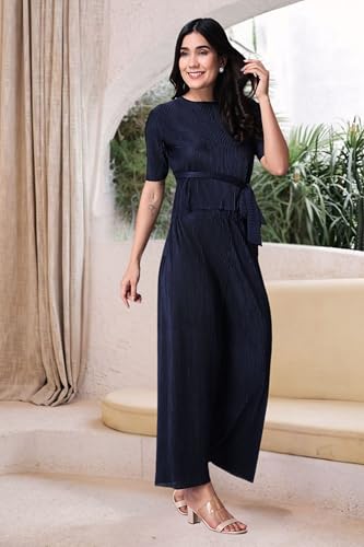 Image of POPWINGS Casual Solid Wrinkle Co-ord Set for Women Stylish Western Co-Ord Set for Women | Co-ord Set for Summer | Top and Palazzo Set for Women