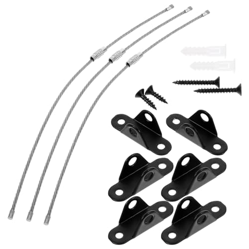 lurrose 3セット 防倒器 家具アンカー 耐震防止ストラップ 家具転倒防止 固定用ベルト 地震対策
