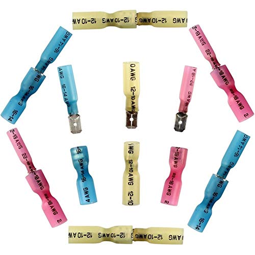 Kit Connecteurs Bornes Anti Corrosion Étanche Rétractable Chaleur 100pcs