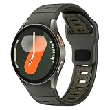 Sport Robusto Cinturino per Samsung Watch 7/6/5/4 40mm 44mm/6 Classic 47mm 43mm/4 Classic 46mm 42mm/5 Pro 45mm/FE 40mm Uomo/Donna,Silicone Bicolore Morbida Cinturini per Samsung Galaxy Watch 4/5/6/7