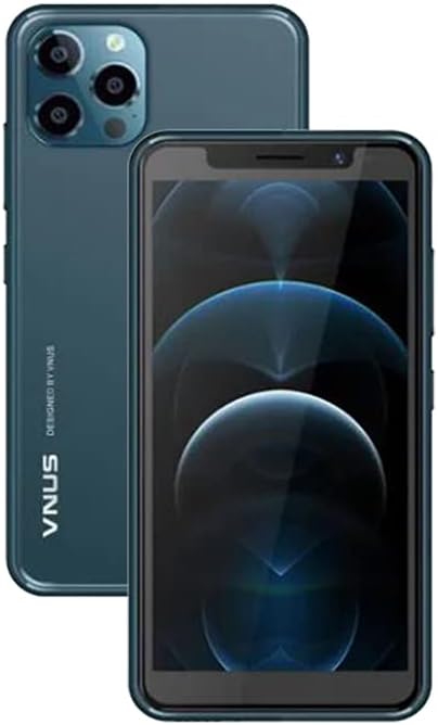 Vnus S14 Smartphone, 5.5" Full-Screen Display, Android 10.0,3GB Ram/32GB Rom, 4G LTE Dual SIM Mobile Inbuilt 3800mAh Battery with Face ID (Blue)