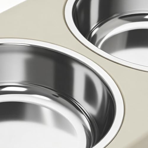 Halterung für Hunde, rutschfest, abnehmbar, mit Doppelschüssel aus Edelstahl, für Zuhause, Wohnzimmer, Küche, Esszimmer, Terrasse, Garage-9