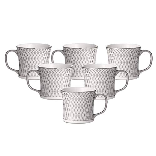 Image of Clay Craft Bone China Multicolor Tea /Coffee Cup /Mugs (Set of 6 Cups), Tea Cup Set of 6, Microwave & Dishwasher Safe, Mugs for Coffee, Cups Set of 6, Mug Set, Gift Set, Ideal for Gifting