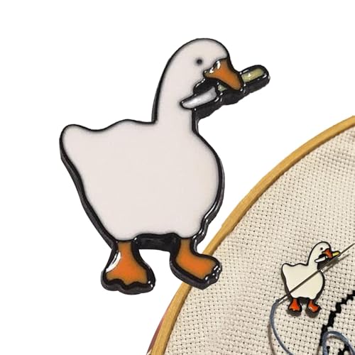 Imán de aguja de animales, soporte magnético para agujas, bonito diseño de animales, aguja de acolchado en forma de pato, lindo alfileres de costura, herramienta de bordado, agujas de bordado