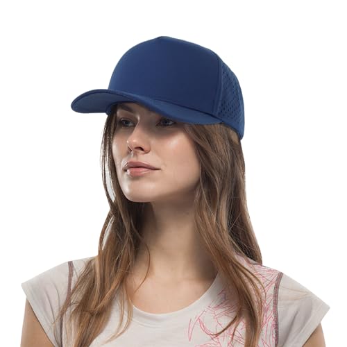 HH HOFNEN Quick Dry Baseball Cap Mesh Snapback Hat Sun and Rain Protection Golf Ball Cap for Men Women Navy