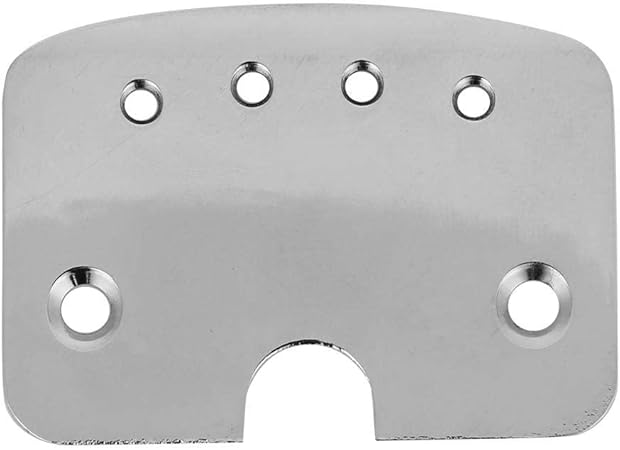 VBESTLIFE Guitar Tailpiece Metal 4 String Cigar Box Tailpiece Guitar Parts Chrome for Guitar Bass Musical Instrument Performance Accessory