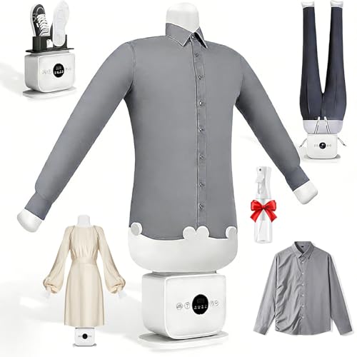 Naturalpowev Mannequin de Repassage Automatique, Repassage et Séchage Automatique, Elimine Les Plis, Minuterie, Tailles S - XXL, Sèche sans Plis Set-B