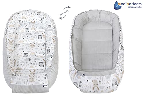 Medi Partners Babynestchen für Neugeborene 100x60x15cm Waffle Babynest – Ansicht 6
