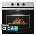Hisense BI61111AX Forno da Incasso Multifunzione 77 L, Termoventilato, 12 Funzioni di Cottura, Steam Clean, Pizza 300°C, AirFry, Preriscaldamento Rapido, Classe A, Inox