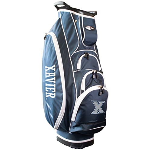 Team Golf NCAA Xavier Albatross Golf Bag Lightweight, 10-Way Club Divider, Spring Action Stand, Insulated Cooler Pocket, Velcro Glove and Umbrella Holder & Lift Assist Handles