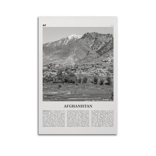 Impression Afghanistan village noir et blanc, Afghanistan Art mural, affiche afghanistan, Afghanistan, Afghanistan, Afghanistan, Afghanistan, poster décoratif sur toile, affiches murales et image