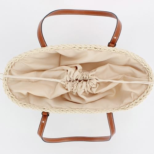 Tote Handbag Women Straw Beach Bag Large Boho Purse Underarm Hollow Shoulder Wicker Summer Vacation Holiday Work3