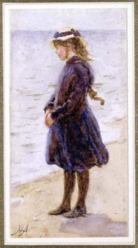 Portrait d'une fille sur une plage Helen Allingham poster mural chambre vintage