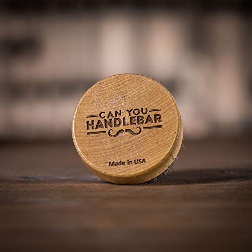 Can You Handlebar Mens Beard Balm Application Brush Beard Oil Wax Applicator, Natural Horse-Hair Bristle Beard Brush Care Grooming Products #TOP2