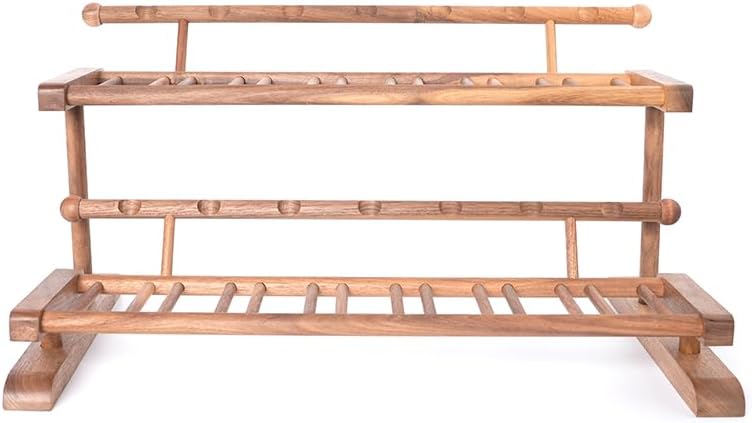 MUXIANG Tobacco Pipe Stand Black Walnut Chinese Sofa Style Pipe Rack Suitable for Pipes Display FA0131 (Shape C)