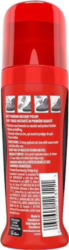 KIWI Instant Black Shoe Polish and Shine, Use on Shoes, Boots, and Furniture, Black, 75mL - 1