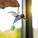 Hand Blown Glass Humming Bird Ornament Hanging for Window Bird Animal Collectibles Decorative Hanging Suncatcher for Christmas Tree Window Garden Ornaments