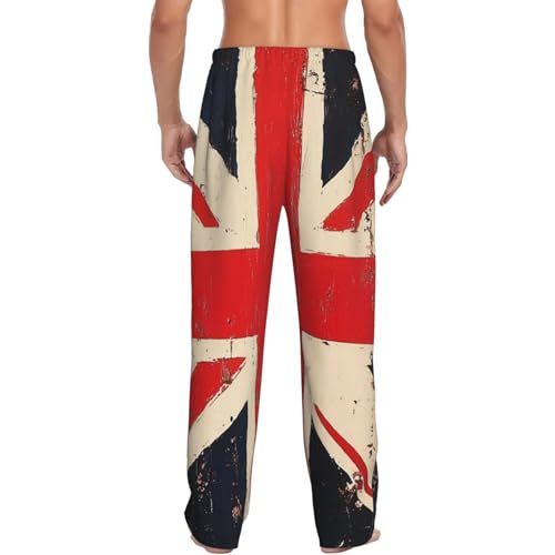 Mens Pajama Pants Soft PJ Bottoms British Flag Sleep Pant Pajama Bottom with Pockets Lounge Pant3