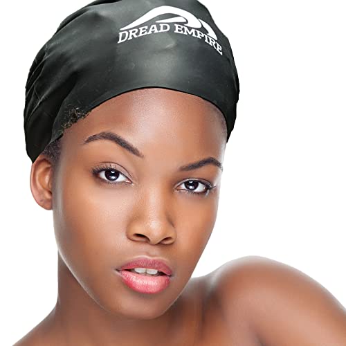 Extra Large (Black) Swim Cap (New & Improved Design) For Dreadlocks & Braids #TOP3