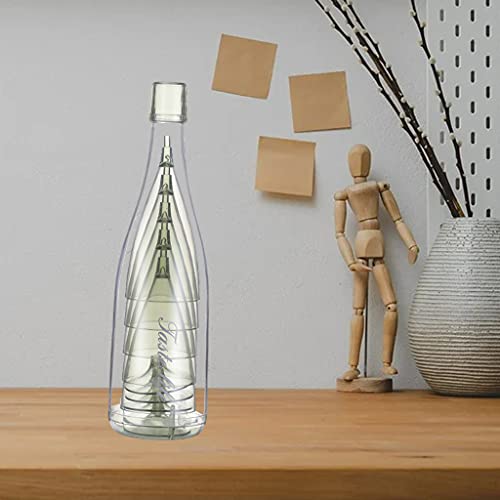 Dolity Copos de champanhe de plástico para viagem reutilizáveis copos de vinho com garrafa de armaze