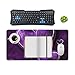 Purple Hearts Desk Mat Non-Slip Laptop Writing Pad Large Keyboard Mousepad with Rubber Base 23.6