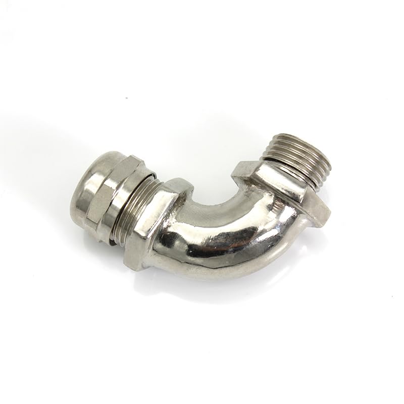 Prensaestopas metálico M25 codo 90 grados inoxidable para cable de 13-18mm estanco 2