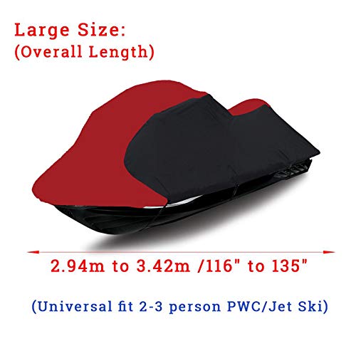 Housse jet ski imperméable bâche protection bateau 210D taille 116-135 pouces - 6