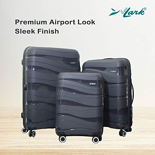Image of Cosmos Luggage Trolley Suitcase for Travelling (Charcoal Grey, Midnight Blue, Teal Green and Pink) (Midnight Blue, Set of 3)