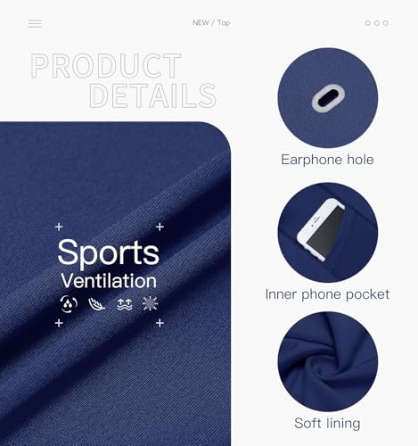 VUTRU Damen Tennisröcke Hohe Taille Tennis Skort mit Taschen Laufröcke Sport Golfrock mit Innenhose