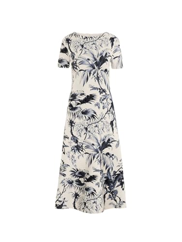 Oscar de la Renta, Chiné Palm Leaves Knit Dress, L