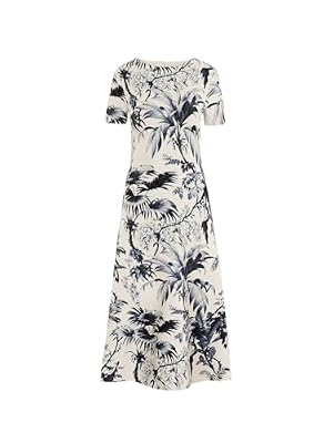 Oscar de la Renta, Chiné Palm Leaves Knit Dress, L