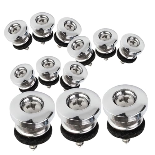 Toyvian 12pcs Guitar Strap Button Set Locking Guitar Strap Locks for Electric Acoustic Guitars Anti-slip Design
