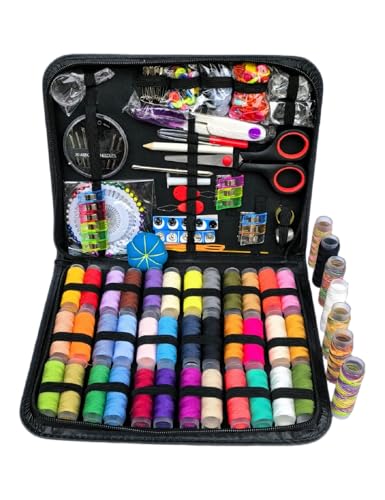 304PCS Sewing Kit with PU Case,Marcoon Needle and Thread Kit with Sewing Supplies and Accessories for Kids,Adults,Beginner,Home,Travel,Emergency Including Scissors,Measure Tape,Needle Threader