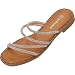 Produktbild Palado Damen Pantoletten Celleri - bequeme Sandalen mit Metallic Optik - Hausschuhe für Frauen - flache Sommerschuhe Braun UK3,5 - EU36