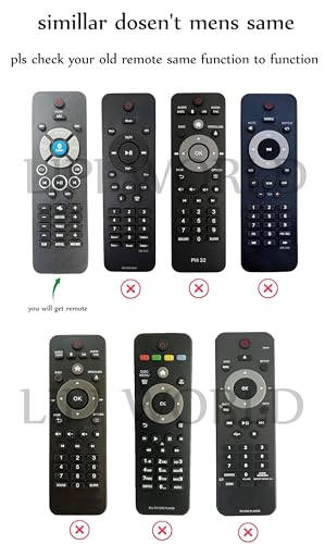 Image of LipiWorld Sound bar Multimedia System Universal Remote Control (Suitable for Philips Home Theater Old Exactly Same Will Only Work) Compatible for Philips System Remote