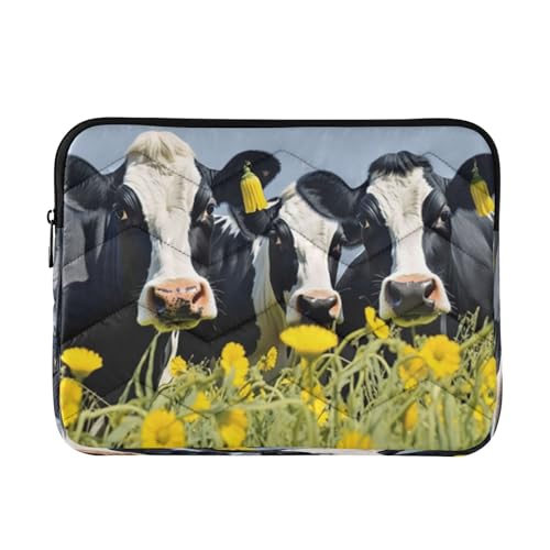 Funda para portátil Rural Farm Cows 13-14 pulgadas impermeable miniatura 1