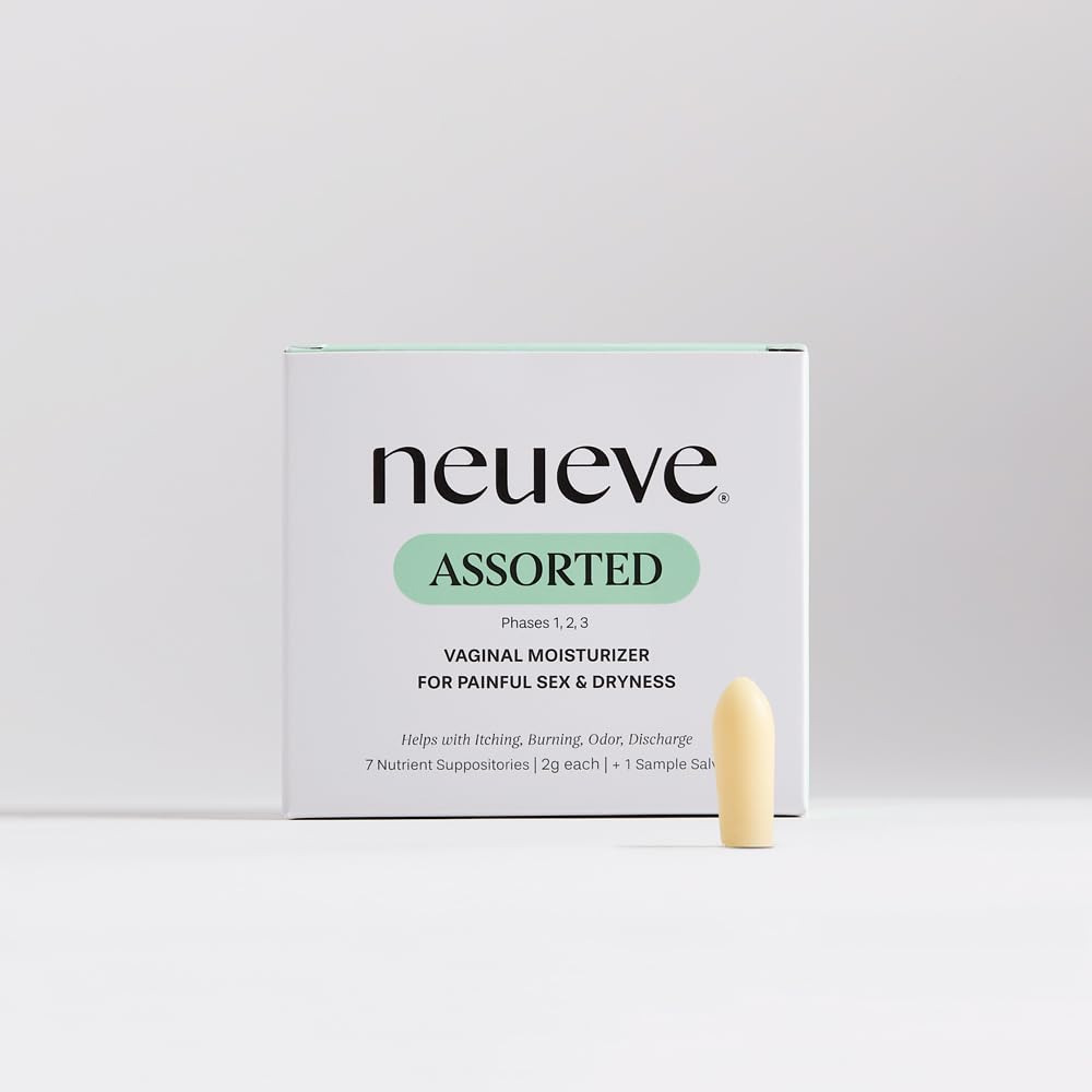NeuEve Assorted Variety Pack of Vaginal Moisturizer – 4 Silk, 2 Silver, 1 Gold Formula | All-Natural Ingredients | 7 Count | 1-Month Supply + Travel-Sized Salve Topical Cream