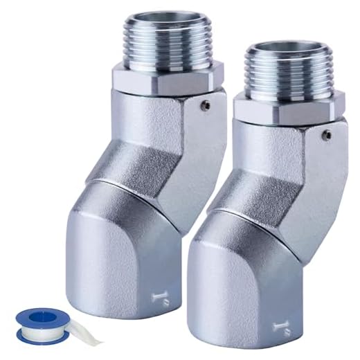 TAUSOM 1" Fuel Hose Swivel Connector, Swivel Nozzle 1 Inch NPT, 360 Rotating Multi Plane for Fuel Transfer Hose Pump System 2PCS