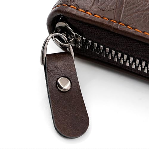 Stylish Men's Short Wallet With Zippers Closure Practical PU Card Holder For Everyday Use And Business4