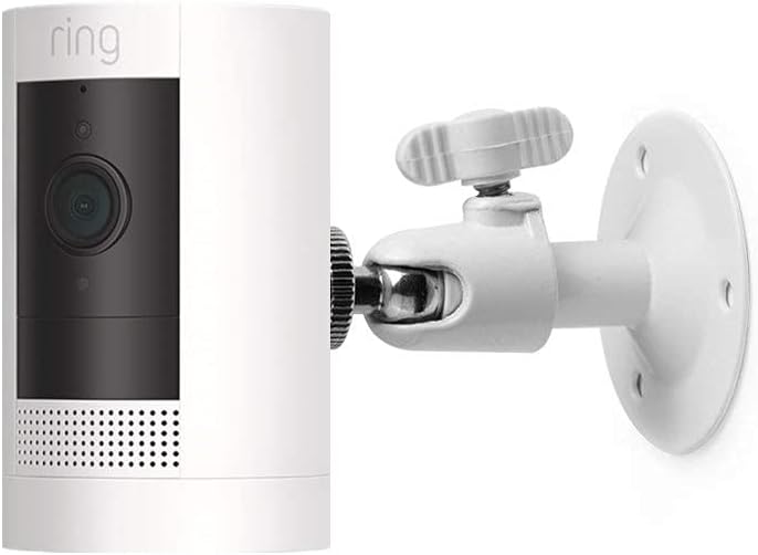 SERMICLE Security Wall Mount for Stick Up Cam Wired/Batter, Metal Security Camera Bracket for Oculus Sensor,Arlo, Arlo Pro, 360° Rotation 1/4" Screw (3 Pack,White)