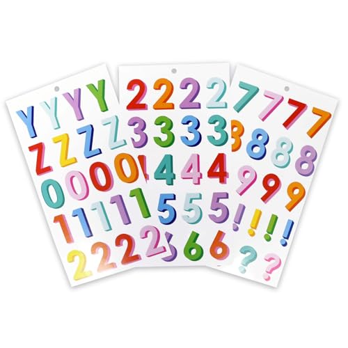 Multicolor Vinyl Alphabet Sticker Sheets by Recollections - Durable Letter Stickers for Crafting, Labeling & DIY Decor – Self-Adhesive & Versatile, 12 Pack