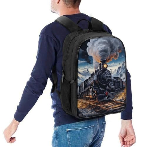 Cartable scolaire garçon robuste anti-mal de dos imprimé train 3D - 5
