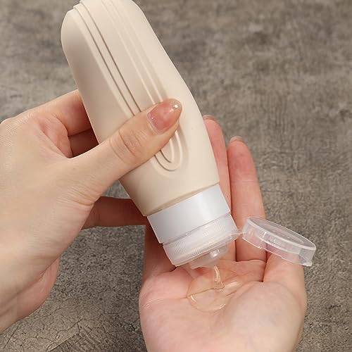 Image of Travel Bottles for Toiletries, 5 Pack TSA Approved Travel Size Containers, 3oz Leak Proof Refillable Travel Accessories for Shampoo Conditioner, BPA Free Travel Bottles with Toiletry Bag