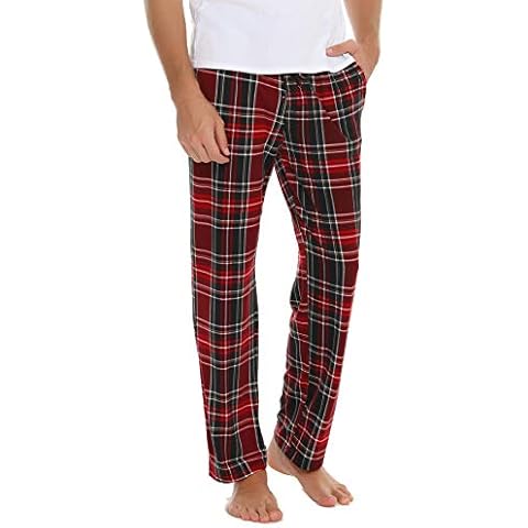 Vlazom Men's Soft Plaid Pajama Pants Cover