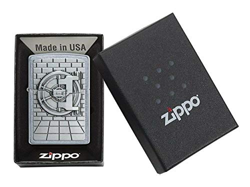 Image of Zippo Street Chrome Safe Gold Cash Design Windproof Pocket Fuel Lighter, Refillable, BIS Certified