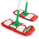 Reversible Double Sided Swiffer Compatible Mop Head | Microfiber Mop Head Replacement | Dust Mop | F