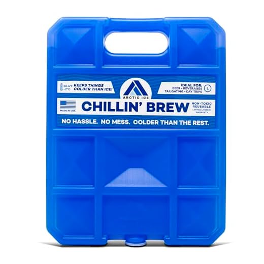 Long Lasting Ice Pack for Coolers, Camping, Fishing and More, Large Reusable Ice Pack, Chillin' Brew Series by Arctic Ice, blue
