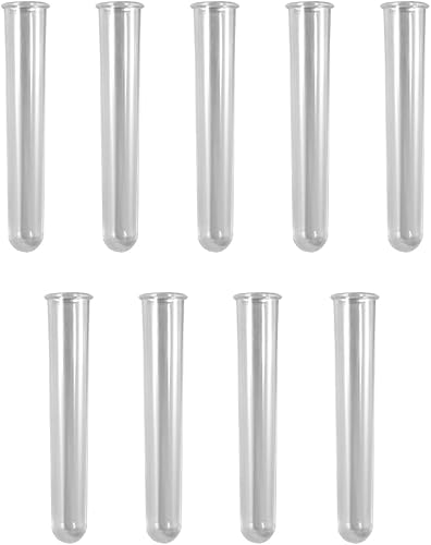 9Pcs Acrylic Clear Test Tubes for Vase Resin Mold, Transparent Test Tubes for DIY Plant Propagation Station,Flower Holder, Resin Crafts Home Decor