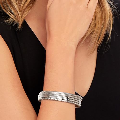 Ross-Simons Sterling Silver Jewelry Set: 5 Bangle Bracelets2